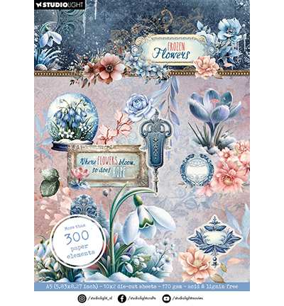 SL-FF-DCPP266 - StudioLight - Paper elements Frozen Flowers nr.266 - Die-Cut Paper Pad