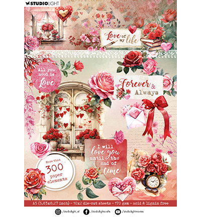 SL-LL-DCPP273 - StudioLight - Paper elements Love of my life nr.273 - Die-Cut Paper Pad