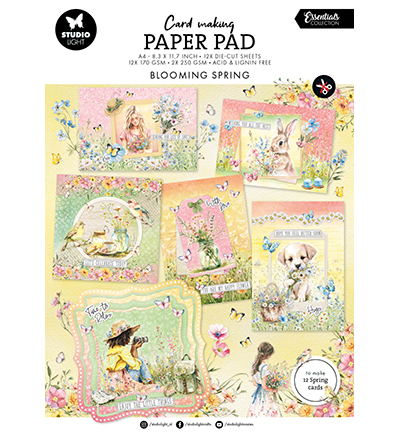 SL-ES-CMP16 - StudioLight - Card Making Pad Blooming Spring Essentials nr.16 - Die-Cut Paper Pad