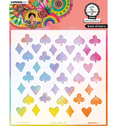 ABM-25-MASK321 - Art by Marlene - Queen of Hearts Art By Marlene nr.321 - 