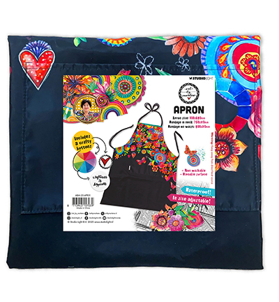 ABM-25-APR01 - Art by Marlene - Apron Incl. 3 Crafty buttons Art By Marlene nr.01 - 
