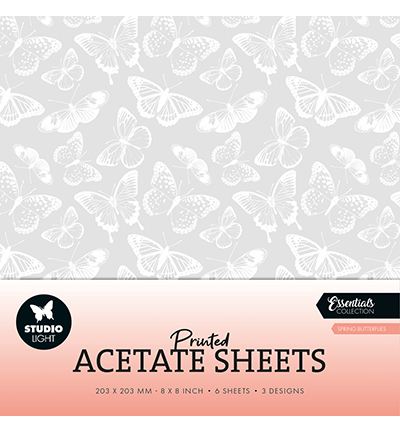 SL-ES-ACS10 - StudioLight - Acetate sheets Spring Butterflies Essentials nr.10 - Acetate sheets