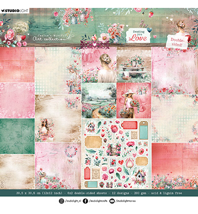 JMA-SYL-DPP288 - Jenine's - Paper Pad Double-sided Scrapbooking Sending You Love nr.288 - Designer Paper Pad