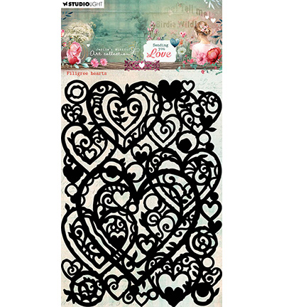 JMA-SYL-MASK315 - Jenine's - Filigree Hearts Sending You Love nr.315 - Amour