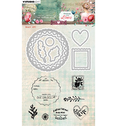 JMA-SYL-SCD92 - Jenine's - Heart ATC Sending You Love nr.92 - Amour, amitié