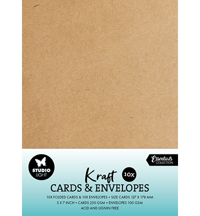 SL-CO-CE08 - StudioLight - Cards & Envelopes Kraft Consumables nr.08 - Cards & Envelopes
