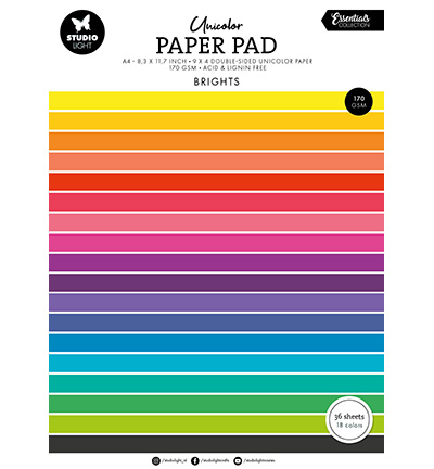 SL-ES-UPP297 - StudioLight - Unicolor Paper Pad Brights Tones Essentials nr.297 - 