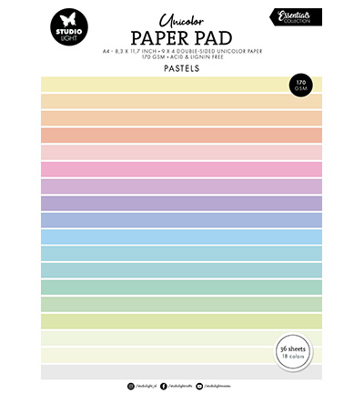 SL-ES-UPP298 - StudioLight - Unicolor Paper Pad Pastels Tones Essentials nr.298 - 