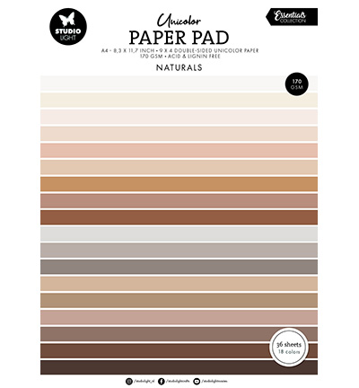 SL-ES-UPP299 - StudioLight - Unicolor Paper Pad Naturels Tones Essentials nr.299 - 