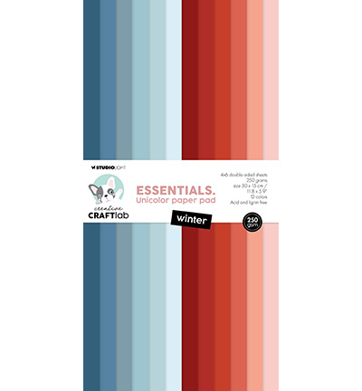 CCL-ES-UPP306 - CraftLab - Unicolor Paper Pad Winter Essentials nr.306 pad Winter Essentials nr.306 - 