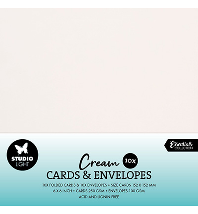 SL-CO-CE10 - StudioLight - Cards & Envelopes Creme Consumables nr.10 - Cards & Envelopes