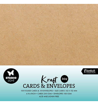 SL-CO-CE12 - StudioLight - Cards & Envelopes Kraft Consumables nr.12 - Cards & Envelopes