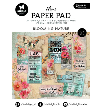 SL-ES-DPP303 - StudioLight - Mini Paper Pad Blooming Nature Essentials nr.303 - Paper Pad Mini