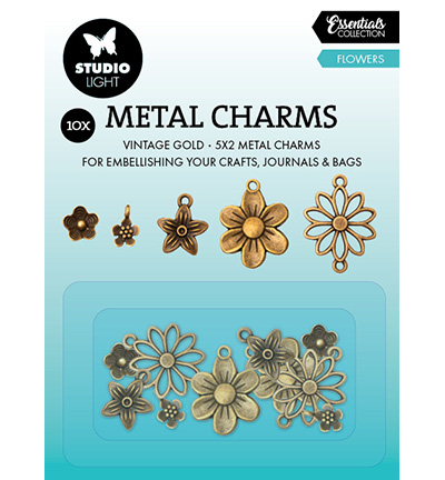SL-CO-CHARM01 - StudioLight - Metal Charms Flowers Consumables nr.01 - Metal Charms