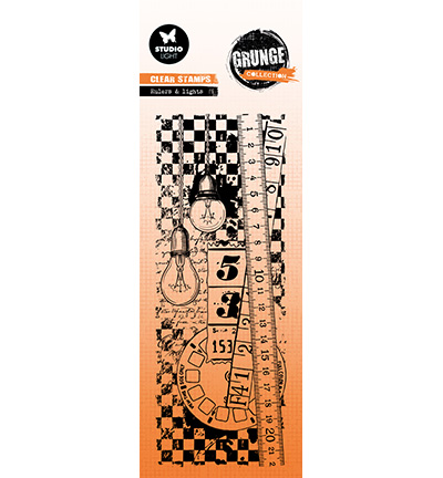SL-GR-STAMP822 - StudioLight - Rulers & Lights Grunge Collection nr.822 - 
