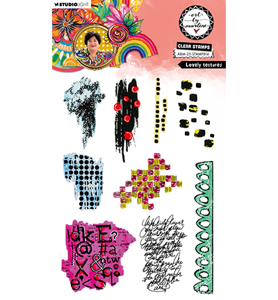 ABM-25-STAMP814 - Art by Marlene - Lovely textures Art by Marlene nr.814 - Fond