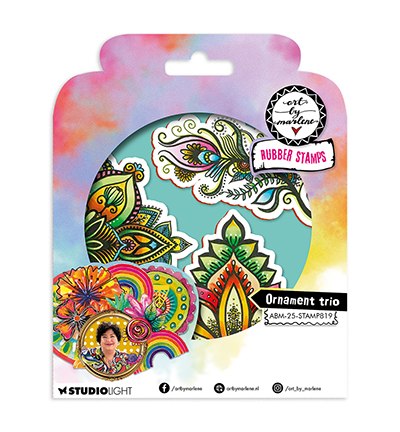 ABM-25-STAMP819 - Art by Marlene - Ornament trio Art by Marlene nr.819 - Ornament