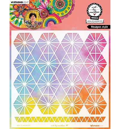 ABM-25-MASK330 - Art by Marlene - Hexagon style Art by Marlene nr.330 - Diamant