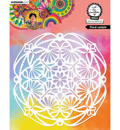 ABM-25-MASK333 - Art by Marlene - Floral mandala Art by Marlene nr.333 - Mandala
