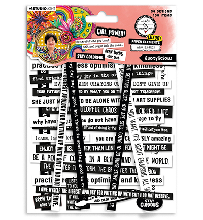 ABM-25-PE21 - Art by Marlene - Paper Elements A lot of quotes Art by Marlene nr.21 - Paper Elements