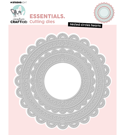 CCL-ES-CD1007 - CraftLab - Nested circles hearts Essentials nr.1007 - 