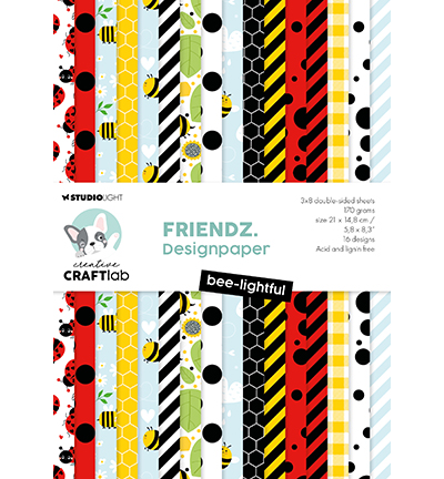 CCL-FR-DPP317 - CraftLab - Designer Paper Pad Bee-lightful Friendz nr.317 - 