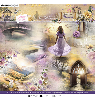 JMA-GB-DPP319 - Jenine's - Designer Paper Pad Collage paper Growing & Blooming nr.319 - Designer Paper Pad