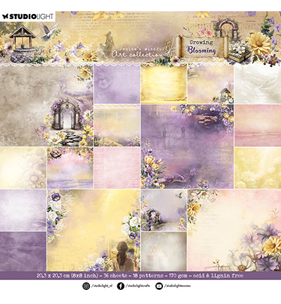 JMA-GB-DPP320 - Jenine's - Designer Paper Pad Background paper Growing & Blooming nr.320 - Designer Paper Pad