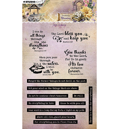 JMA-GB-STAMP837 - Jenine's - Give thanks Growing & Blooming nr.837 - Textes