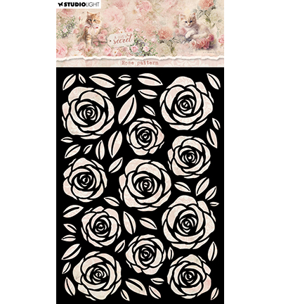 SL-ACS-MASK338 - StudioLight - Rose pattern A Cat's Secret nr.338 - Fleurs