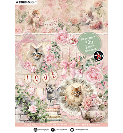 SL-ACS-DCPP314 - StudioLight - Die-cut Paper Pad Paper elements A Cat's Secret nr.314 - Die-Cut Paper Pad SL-ACS-DCPP314 - StudioLight - Die-cut Paper Pad Paper elements A Cat's Secret nr.314 - Die-Cut Paper Pad