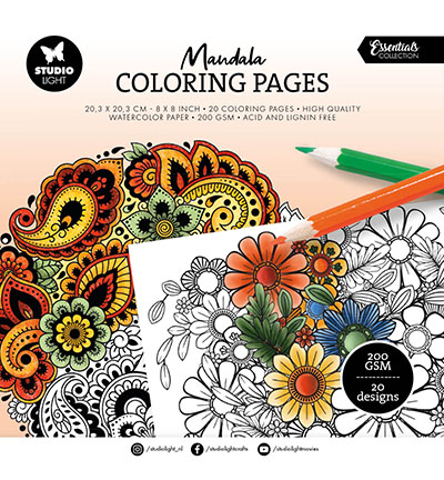SL-ES-CPP283 - StudioLight - Coloring Pages Mandala Essentials nr.283 - Coloring pages