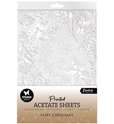 SL-ES-ACS18 - StudioLight - Acetate Sheets Snow, Fairies Christmas Essentials nr.18 - 