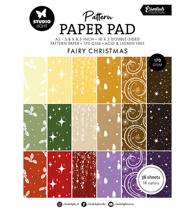 SL-ES-PPP342 - StudioLight - Pattern Paper Pad Fairy Christmas Essentials nr.342 - Pattern paper pad