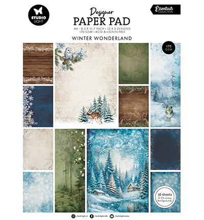 SL-ES-DPP338 - StudioLight - Designer Paper Pad Winter wonderland Essentials nr.338 - Design Paper Pad