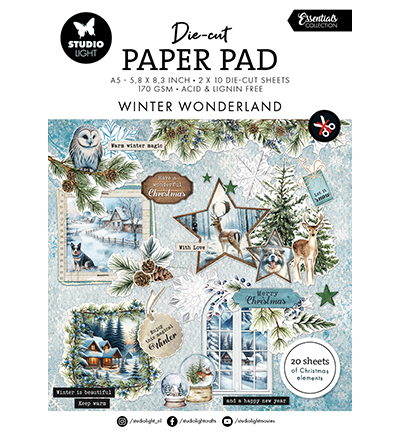 SL-ES-DCPP335 - StudioLight - Die-cut Paper Pad Winter wonderland Essentials nr.335 - 