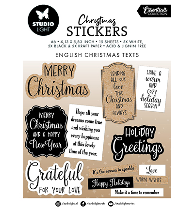 SL-ES-STIC39 - StudioLight - Sticker Pad X-mas sentiments Essentials nr.39 - 