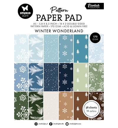 SL-ES-PPP343 - StudioLight - Pattern Paper Pad Winter wonderland Essentials nr.343 - 