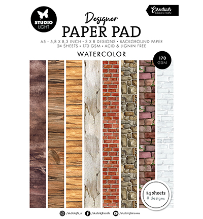 SL-ES-DPP330 - StudioLight - Designer Paper Pad Watercolor Essentials nr.330 - 