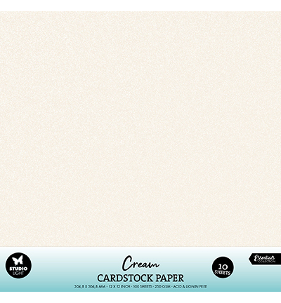 SL-CO-PS47 - StudioLight - Paper Set Cardstock Cream 250 gsm Essentials nr.47 - 