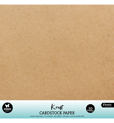 SL-CO-PS49 - StudioLight - Paper Set Cardstock Kraft 250 gsm Essentials nr.49 - 