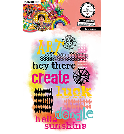 ABM-25-STAMP867 - Art by Marlene - Bold words Art by Marlene nr.867 - 