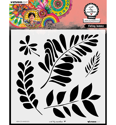 ABM-25-MASK355 - Art by Marlene - Falling leaves Art by Marlene nr.355 - 