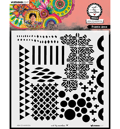 ABM-25-MASK356 - Art by Marlene - Frantic deco Art by Marlene nr.356 - 