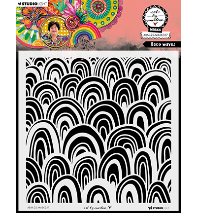 ABM-25-MASK357 - Art by Marlene - Deco waves Art by Marlene nr.357 - 