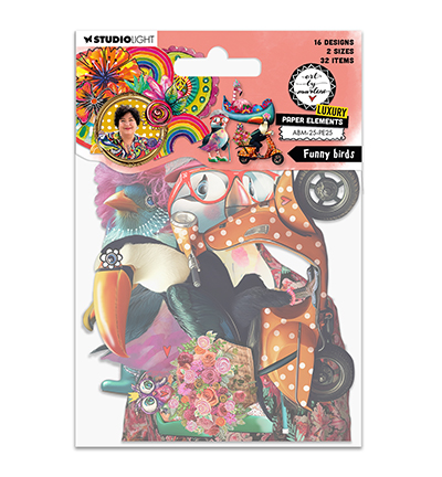 ABM-25-PE25 - Art by Marlene - Grazy birds Art by Marlene nr.25 - Paper Elements