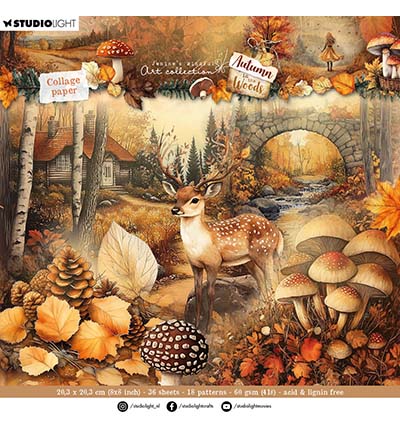 JMA-AW-CPP386 - Jenine's - Backgrounds & elements Autumn In The Woods nr. 386 - 