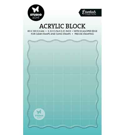 SL-ES-ASB09 - StudioLight - Acrylic stamping block for clear and cling stamps with grid Essentials nr. 09 - 