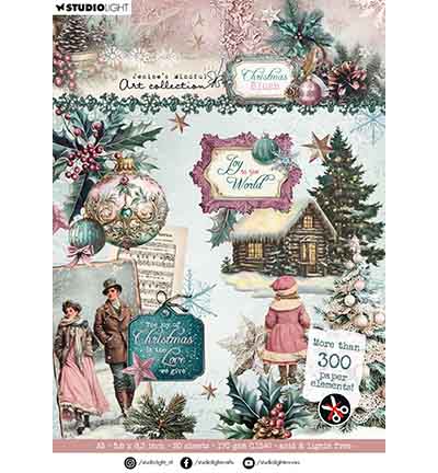 JMA-CB-DCPP392 - Jenine's - Paper elements Christmas Blush nr. 392 - Die-cut Paper Pad