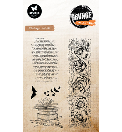 SL-GR-STAMP892 - StudioLight - Vintage roses Grunge Collection nr. 892 - Fleurs
